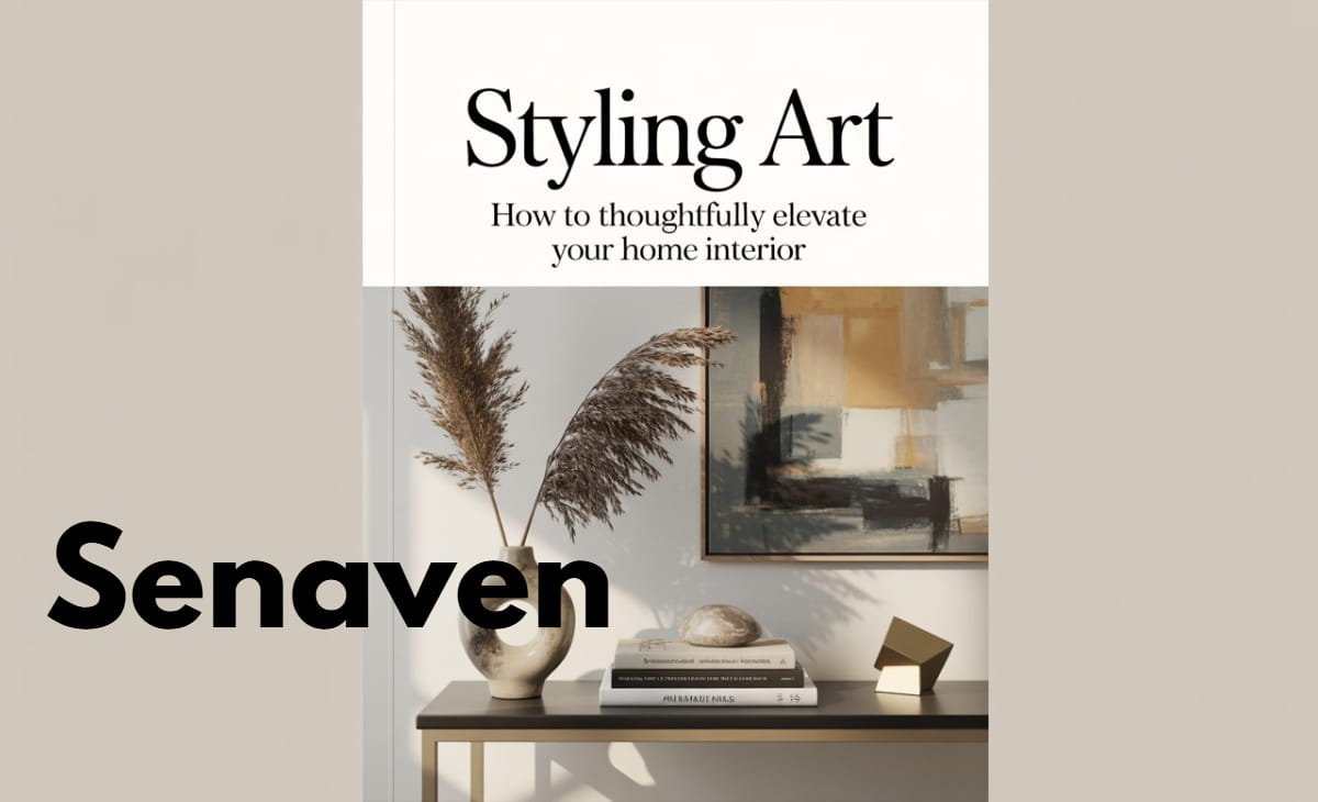 Living room wall with properly styled art above sofa