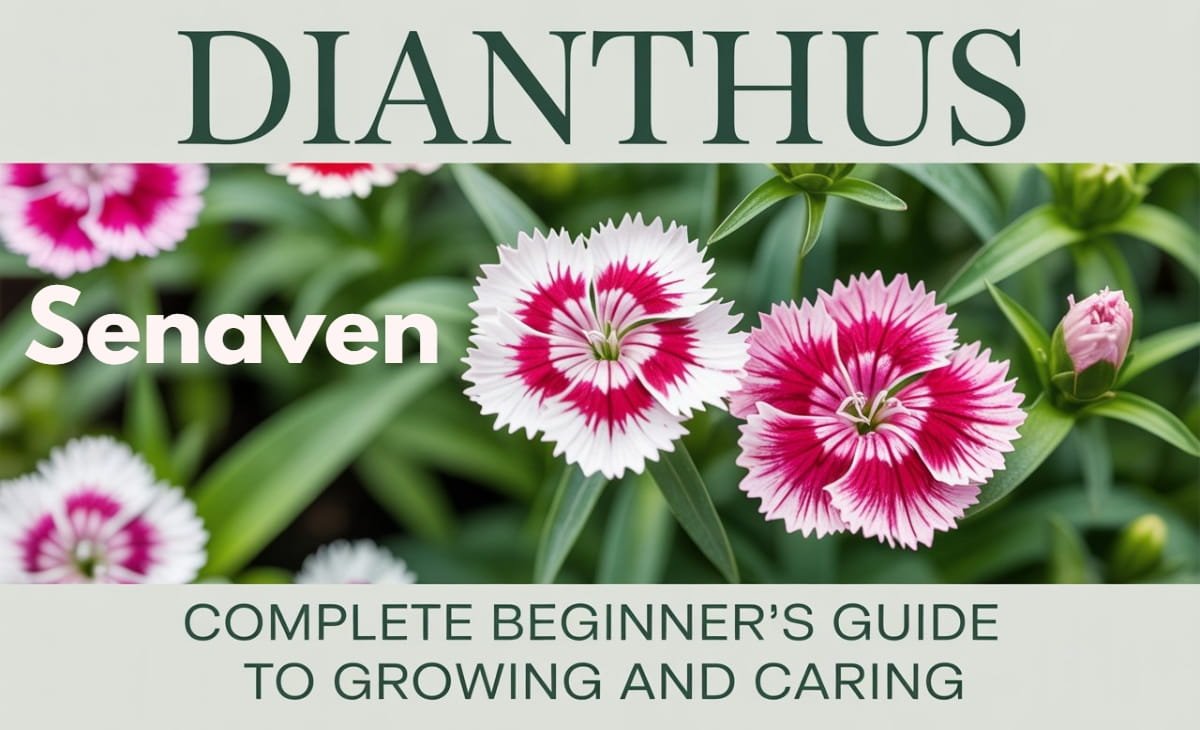 Vibrant pink dianthus flowers blooming in a sunlit garden