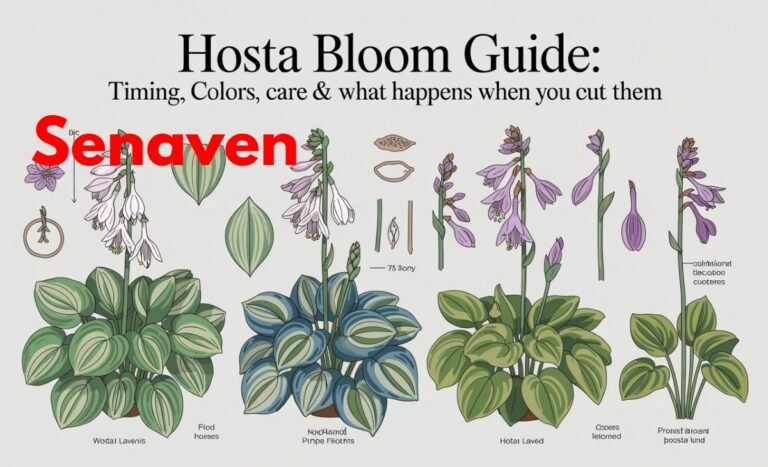 hosta bloom with purple and white flowers in a shaded garden