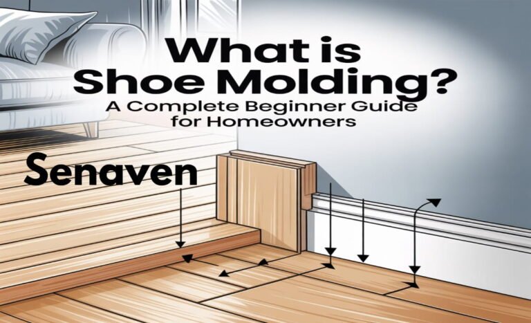 Close-up of shoe molding installed along hardwood floor and baseboard in a modern home