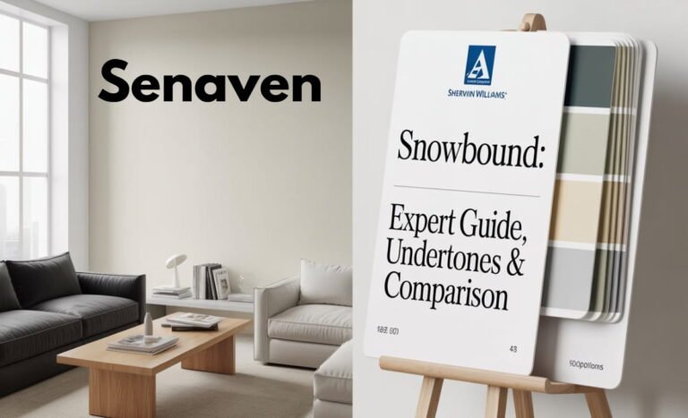 Snowbound Sherwin Williams paint on living room walls in natural light