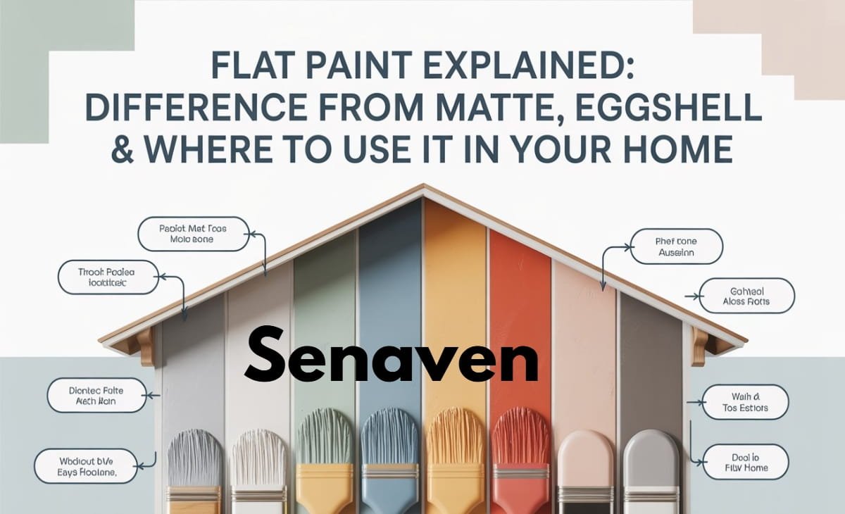 Flat paint finish on interior wall showing smooth, non-reflective texture