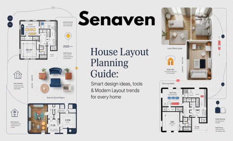 Modern house layout plan showing smart room arrangement with open living space, bedroom, and bathroom design for a functional home