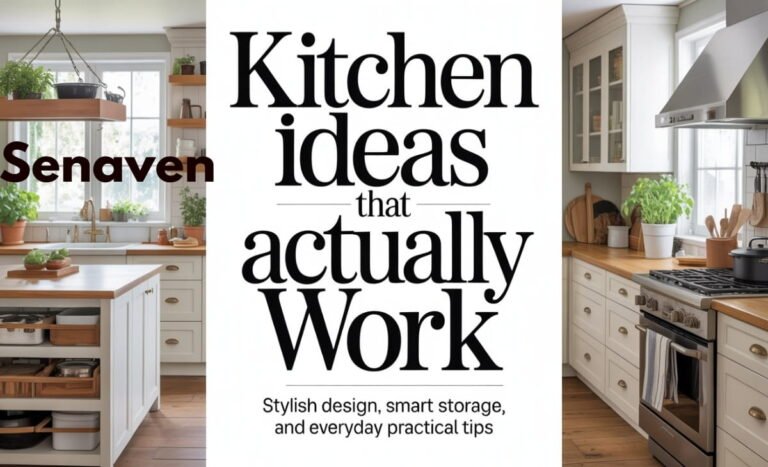 Modern kitchen interior with stylish cabinets, countertop, and natural lighting