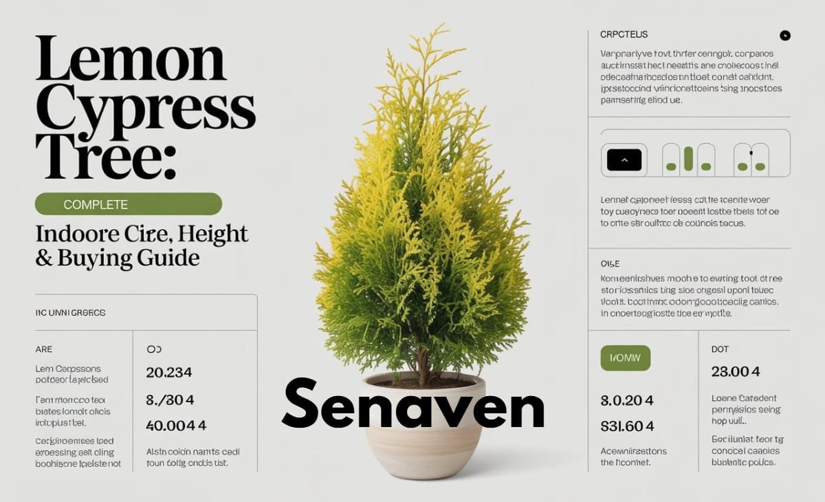 lemon cypress tree indoor in decorative pot with bright yellow green foliage near window