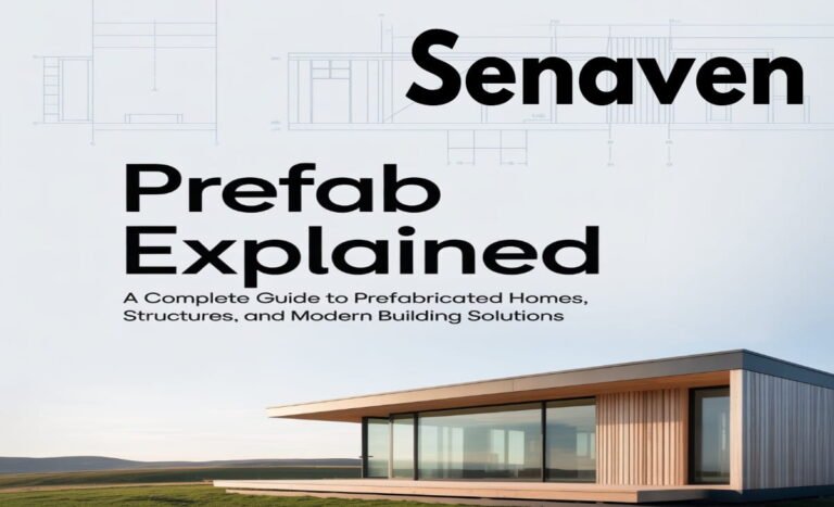 modern prefab home exterior design with modular structure and clean architecture