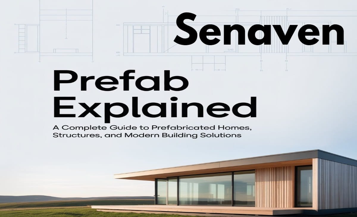 modern prefab home exterior design with modular structure and clean architecture