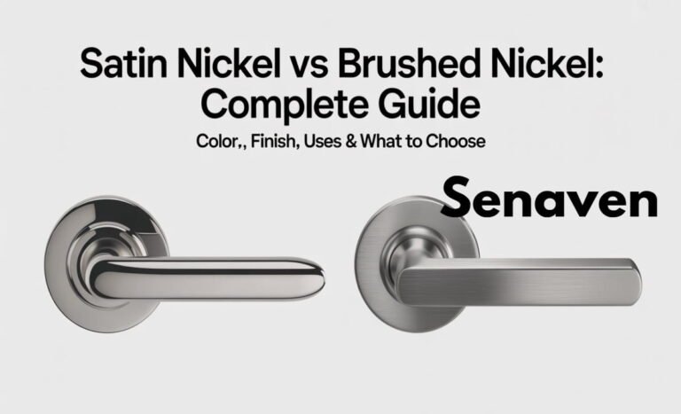 Satin nickel vs brushed nickel finish comparison on door handles and cabinet hardware
