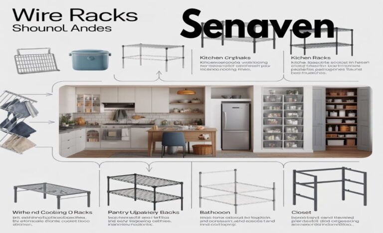 Wire rack used for kitchen storage, baking cooling, and home organization in a modern house
